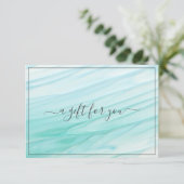 Zeeglas Getijden | Oceaanblauw | Cadeaubon (Staand voorkant)