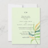 Zeeglas Groen Blauw Tropisch Blad Trouwdag (Voorkant)