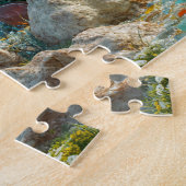 Zeeglas Kasteel Kust Oceaan Kristal Paleis Legpuzzel (Zijkant)