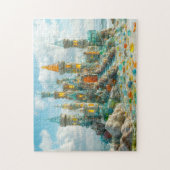Zeeglas Kasteel Kust Oceaan Kristal Paleis Legpuzzel (Verticaal)