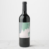 Zeeglas | Monogram Huwelijks Wijnlabel Wijn Etiket (Voorkant)