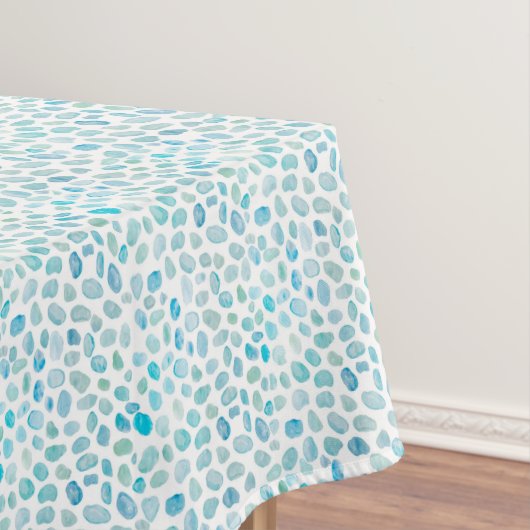 Zeeglas Patroon Turquoise Pebble Coastal Texture Tafelkleed (Voorbeeld)