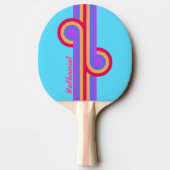Zeeglas Stripe Loop met Naam Tafeltennisbatje (Achterkant)