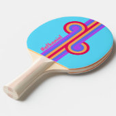 Zeeglas Stripe Loop met Naam Tafeltennisbatje (Voorkant Gekanteld)