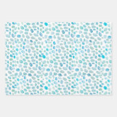 Zeeglas Waterverf Schilderen Strand Inpakpapier Vel (Voorkant 2)