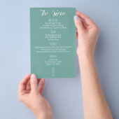 Zeeglas Zeepaard Strand Bruiloft Menu (Hand)