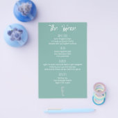 Zeeglas Zeepaard Strand Bruiloft Menu (Enkel)
