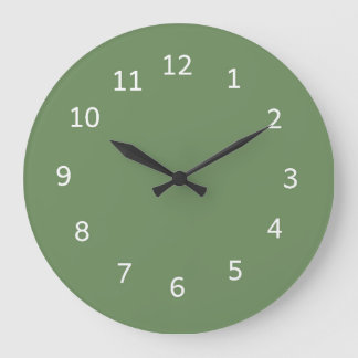 Zeeglasgroene Kleur Minimalistisch Eenvoudig Ontwe Grote Klok
