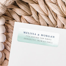 Zeeglassgetijden Kustkust Waterverf Retouradres Etiket