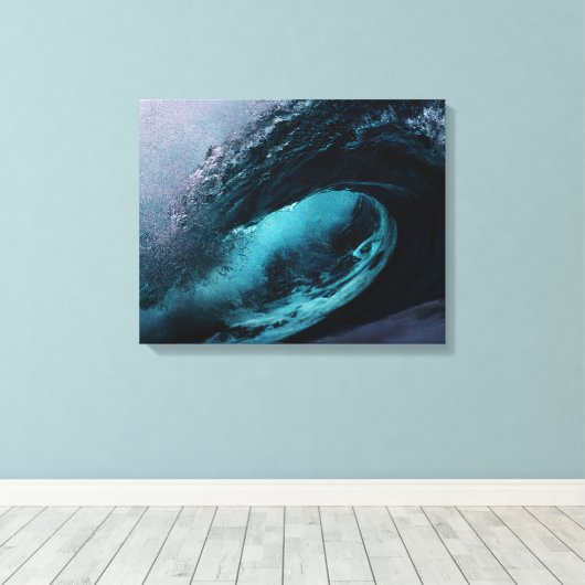 Zeegolven canvas print (Insitu (Houten vloer))