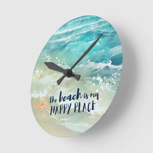 Zeegolven in de Oostzee met een prettige Waterverf Ronde Klok (Hoek)