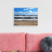 Zeegolven op het strand canvas afdruk (Insitu (Woonkamer))