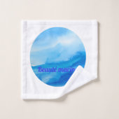 Zeegolven schoonheid bad handdoek (Wasdoekje)
