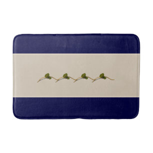 Zeegrapbloei Stripe- Navy- Badmat