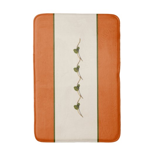 Zeegrapbloei Stripe- Sienna- Badmat (Voorkant Verticaal)