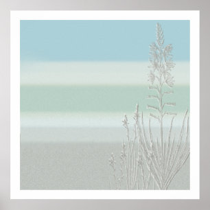 Zeegras in de mist poster