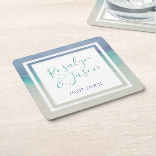 Zeegrens Kartonnen Onderzetters (Schuin)