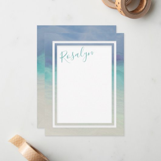 Zeegrens Notitiekaartje (Voorkant / Achterkant in situ)