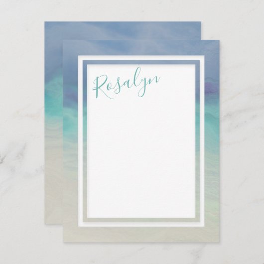 Zeegrens Notitiekaartje (Voorkant / Achterkant)