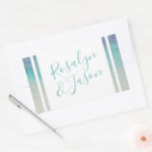 Zeegrens Rechthoekige Sticker (Envelop)