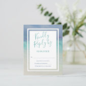 Zeegrens RSVP Kaartje (Staand voorkant)