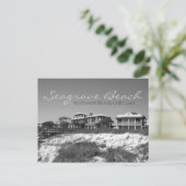Zeegroef - Noordwest Florida Black & White Briefkaart (Staand voorkant)