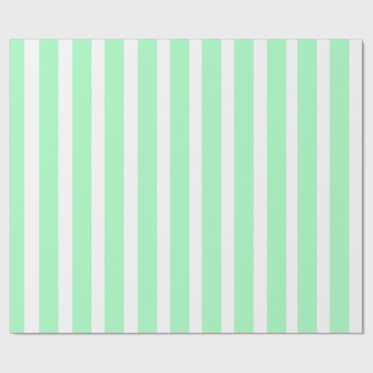 Zeegroen en wit verticaal gestreept papier (Vlak)