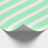Zeegroen en wit verticaal gestreept papier (Hoek)