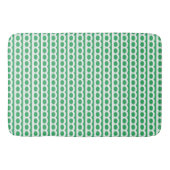 Zeegroen en witte moderne bellen golven badmat (Voorkant)