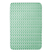Zeegroen en witte moderne bellen golven badmat (Voorkant Verticaal)