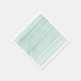 Zeegroen Muntgroene Pastel Turquoise Rustieke Hout Servet