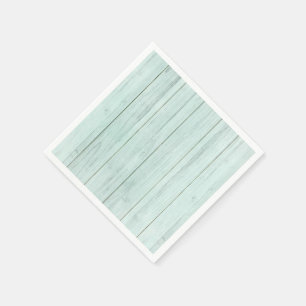 Zeegroen Muntgroene Pastel Turquoise Rustieke Hout Servet