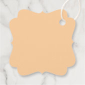 Zeegroen wit gestreept beige bedankt bedankjes labels (Achterkant)