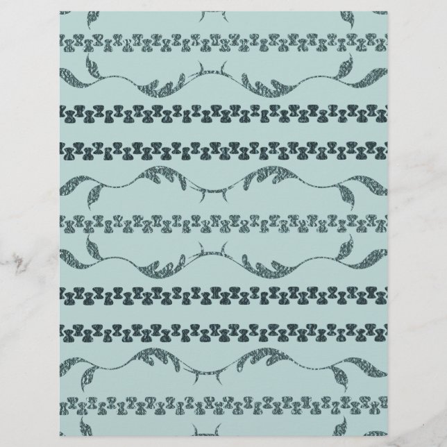 Zeegroene patroonpapier (Voorkant)
