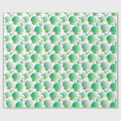 Zeegroene schelpen op wit cadeaupapier (Vlak)