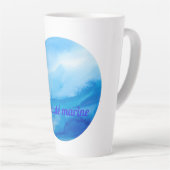 Zeegroene schoonheid latte mok (Rechterhoek)