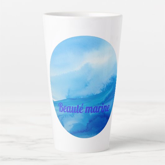 Zeegroene schoonheid latte mok (Voorkant)