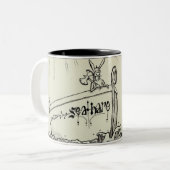 Zeehare v1 (detail) tweekleurige koffiemok (Voorkant links)