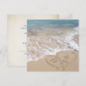 zeeharten met namen op het strand (Voorkant / Achterkant)