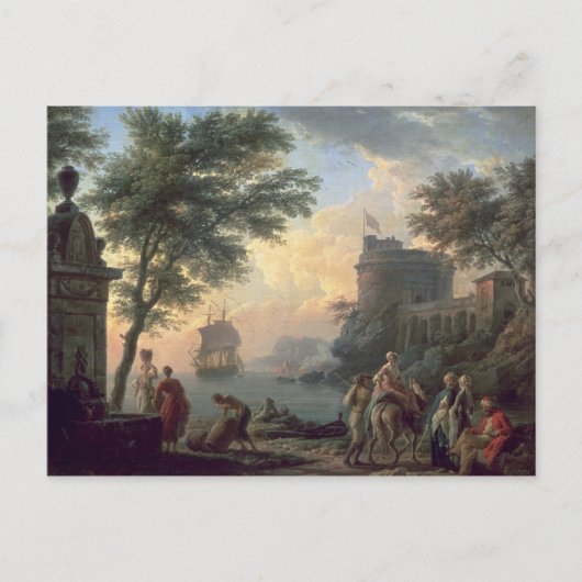 Zeehaven 1763 briefkaart (Voorkant)