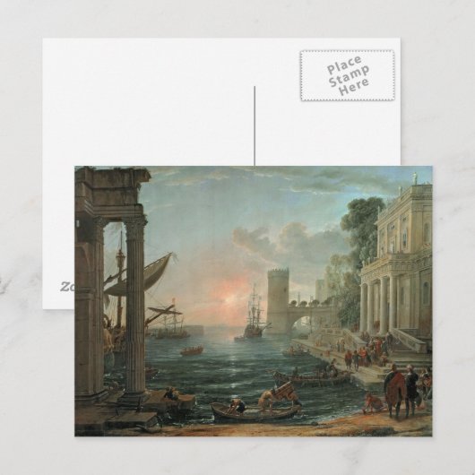 Zeehaven met de Embarkation Briefkaart (Voorkant / Achterkant)