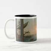 Zeehaven met de Embarkation Tweekleurige Koffiemok (Links)