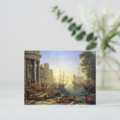 Zeehaven met de inblazing van St. Ursula Briefkaart (Staand voorkant)