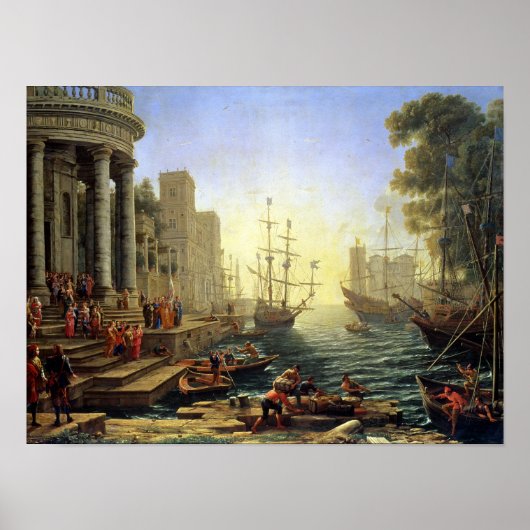 Zeehaven met de inblazing van St. Ursula Poster (Voorkant)