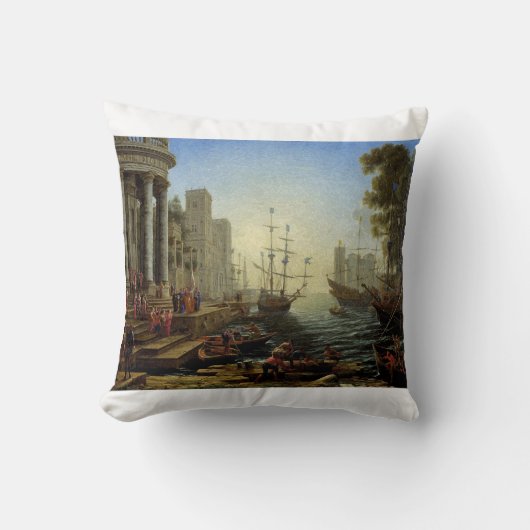 Zeehaven met de inscheping van de heilige Ursula Kussen (Voorkant)
