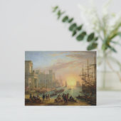 Zeehaven op zonsondergang door Claude Lorrain Briefkaart (Staand voorkant)