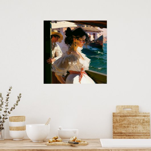 zeehaven poster (Keuken)