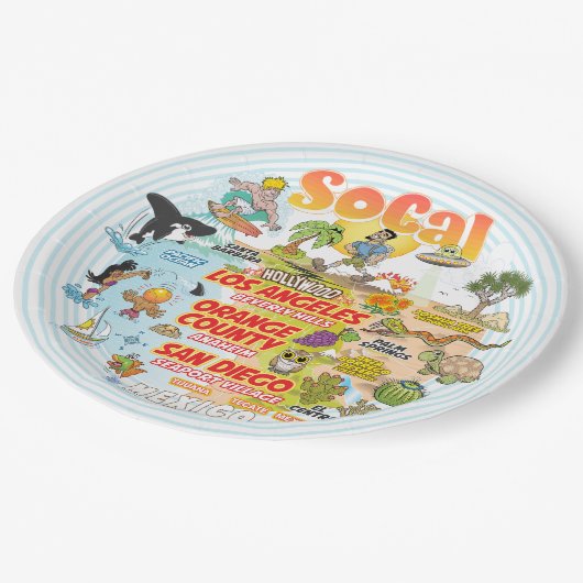 zeehaven van SoCal Papieren Bordje (Gekanteld)