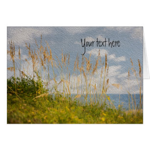 Zeehaver op het strand met olieverfschilderij-effe
