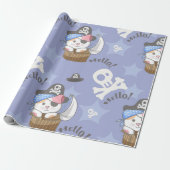 Zeeheld Katje Patroon Cadeaupapier (Uitgerold)